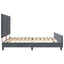 Box spring seng med hovedgærde Mørkegrå 180 x 200 cm Fløjl