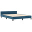 Box spring seng med hovedgærde Mørk blå 180 x 200 cm Fløjl