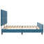 Box spring seng med hovedgærde Mørk blå 180 x 200 cm Fløjl