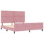 Box spring seng med hovedgærde Lyserød 180 x 200 cm Fløjl