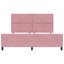 Box spring seng med hovedgærde Lyserød 180 x 200 cm Fløjl