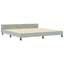 Box spring seng med hovedgærde Lysegrå 200 x 200 cm Fløjl