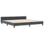 Box spring seng med hovedgærde Mørkegrå 200 x 200 cm Fløjl