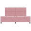Box spring seng med hovedgærde Lyserød 200 x 200 cm Fløjl