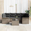 Havesofa Sæt med pude 7 pcs Grå 55 x 55 x 37 cm polyrattan