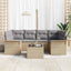 Havesofa Sæt 7 pcs Beige og grå 55 x 55 x 37 cm polyrattan