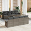 Havesofa Sæt med pude 9 pcs Grå 55 x 55 x 37 cm polyrattan