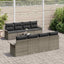 Havesofa Sæt med pude 9 pcs Grå 55 x 55 x 37 cm polyrattan