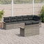 Havesofa Sæt 8 stk. Lysegrå polyrattan