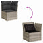 Havesofa Sæt 8 stk. Lysegrå polyrattan