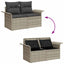 Havesofa Sæt 8 stk. Lysegrå polyrattan