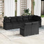 Havesofa Sæt med opbevaring 8 pcs Sort polyrattan