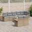 Havesofa Sæt med opbevaring 9 pcs Beige polyrattan