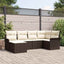 Havesofa Sæt 6 stk. Brun polyrattan
