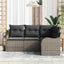 Havesofa Sæt med opbevaring 4 pcs Grå polyrattan