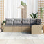 Havesofa Sæt med opbevaring 5 pcs Beige polyrattan