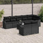 Havesofa Sæt med opbevaring 9 pcs Sort polyrattan