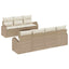 Havesofa Sæt 8 stk. 7-Antal sæder Beige og creme polyrattan