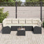 Havesofa Sæt 8 pcs Sort og Cream 289 x 124 x 69 cm polyrattan