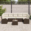 Havesofa Sæt 8 pcs Brun og Creme 289 x 124 x 69 cm polyrattan