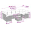 Havesofa Sæt 8 pcs Beige og grå 289 x 124 x 69 cm polyrattan