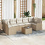Havesofa Sæt 8 pcs Beige og creme 289 x 124 x 69 cm polyrattan