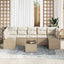 Havesofa Sæt 8 pcs Beige og creme 289 x 124 x 69 cm polyrattan