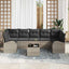 Havesofa Sæt 8 pcs Lysegrå og mørkegrå 289 x 124 x 69 cm