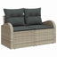 Sofa Sæt 6 stk. Lysegrå polyrattan