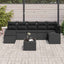 Sofa Sæt med pude med opbevaring 8 pcs Sort polyrattan