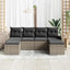 Sofa Sæt 6 stk. Grå polyrattan