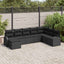 Sofa Sæt med pude med opbevaring 8 pcs Sort polyrattan