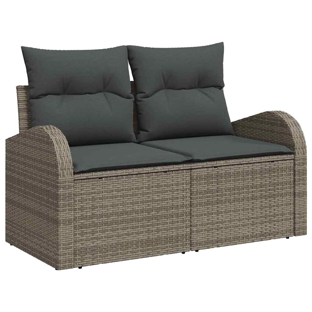 Sofa Sæt 9 stk. Grå polyrattan