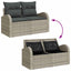 Sofa Sæt 9 stk. Lysegrå polyrattan