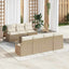 Havesofa Sæt med pude 8 pcs Beige og creme polyrattan