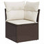 Sofa Sæt med pude med opbevaring 5 pcs Brun og Creme polyrattan