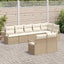 Havesofa Sæt 8 stk. Beige og hvid polyrattan