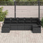 Sofa Sæt med pude med opbevaring 7 pcs Sort polyrattan