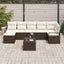 Sofa Sæt 8 stk. Brun og Creme polyrattan