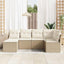 Sofa Sæt med pude 8 pcs Beige og creme polyrattan