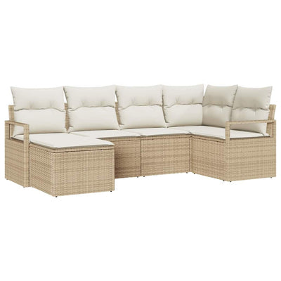 Sofa Sæt med pude 8 pcs Beige og creme polyrattan