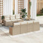 Sofa Sæt med pude 8 pcs Beige og creme polyrattan