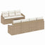 Sofa Sæt med pude 8 pcs Beige og creme polyrattan