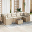 Sofa Sæt med pude 8 pcs Beige og creme polyrattan
