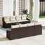 Sofa Sæt 7 stk. Brun og Creme polyrattan