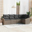 Havesofa Sæt med pude med opbevaring 5 pcs Grå polyrattan