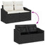 Havesofa Sæt med pude 6 pcs Brun og Creme polyrattan