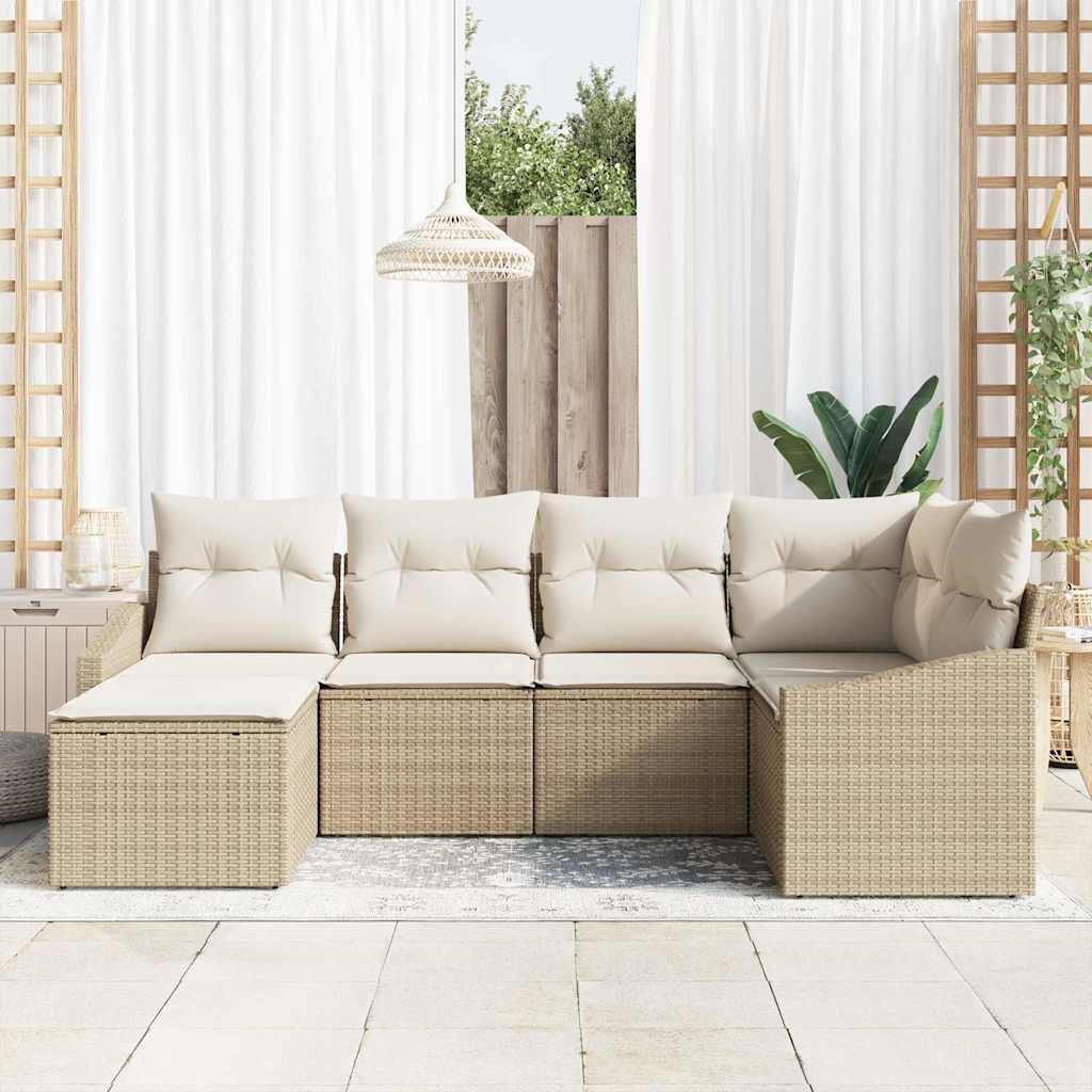 Have Spisebordssæt 6 stk. Beige og creme