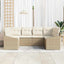 Havesofa Sæt med opbevaring 6 pcs Beige og creme polyrattan