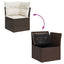 Havesofa Sæt med opbevaring 7 pcs Brun og Creme polyrattan